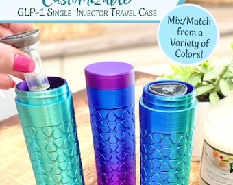 Zepbound Single Pen Travel Case | Customizable GLP-1 Injector Pen Storage  | Mounjaro & Trulicity Compatible