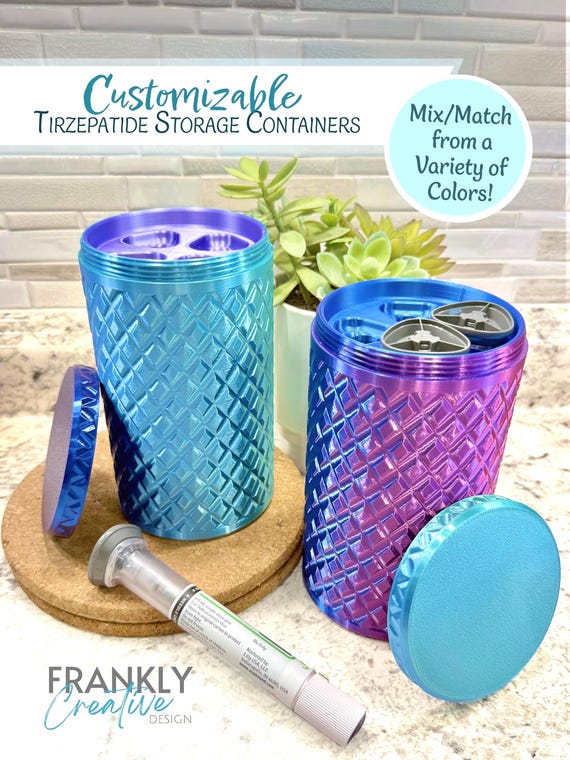 Zepbound, Mounjaro & Trulicity Pen Holder – GLP-1 Medication Organizer Case, Discreet Refrigerator Storage Container