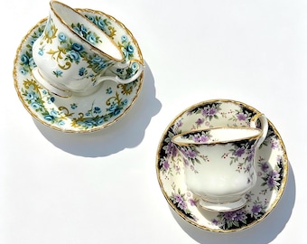 Set of 2 Vintage Royal Albert Bone China Teacups Sets