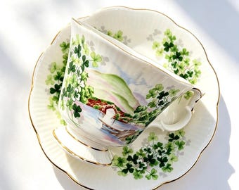 Vintage Royal Albert Emerald Isle Teacup and Saucer
