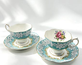 Set of 2 Vintage Royal Albert Enchantment Teacup and Saucer Set