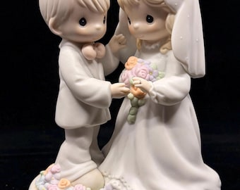 Vintage Precious Moments I Give You My Love Forever True Wedding Figurine #129100
