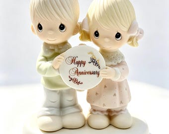 Vintage Precious Moments Anniversary Figurine, Choose 25th or Happy Anniversary