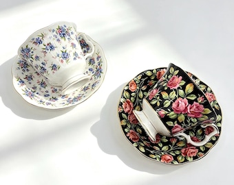 Set of 2 Vintage Royal Albert Covent Garden and Trentham Teacup Saucers