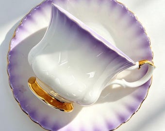 Vintage Royal Albert Lavender Ombre Teacup and Saucer