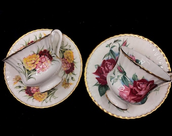 Vintage Paragon Pair of Teacup and Saucer Set