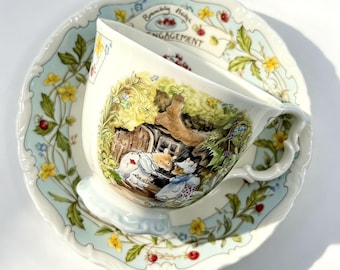 Vintage Royal Doulton Brambly Hedge The Engagement Bone China Teacup and Saucer 1989