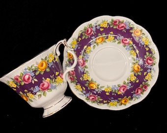 Vintage Royal Albert Garland Series “Radiance” Teacup and Saucer