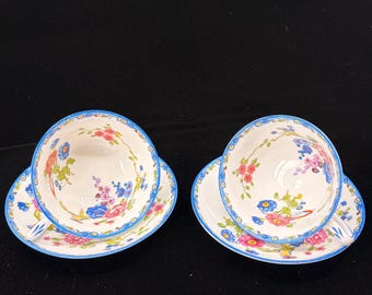 Vintage Rare Early Pattern Paragon Pair of Teacup Saucers