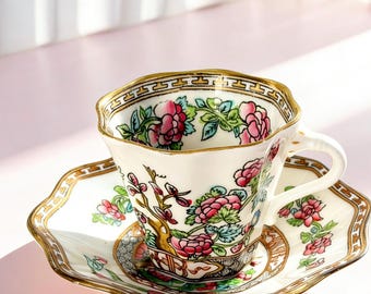 Vintage Coalport Indian Tree Teacup and Saucer