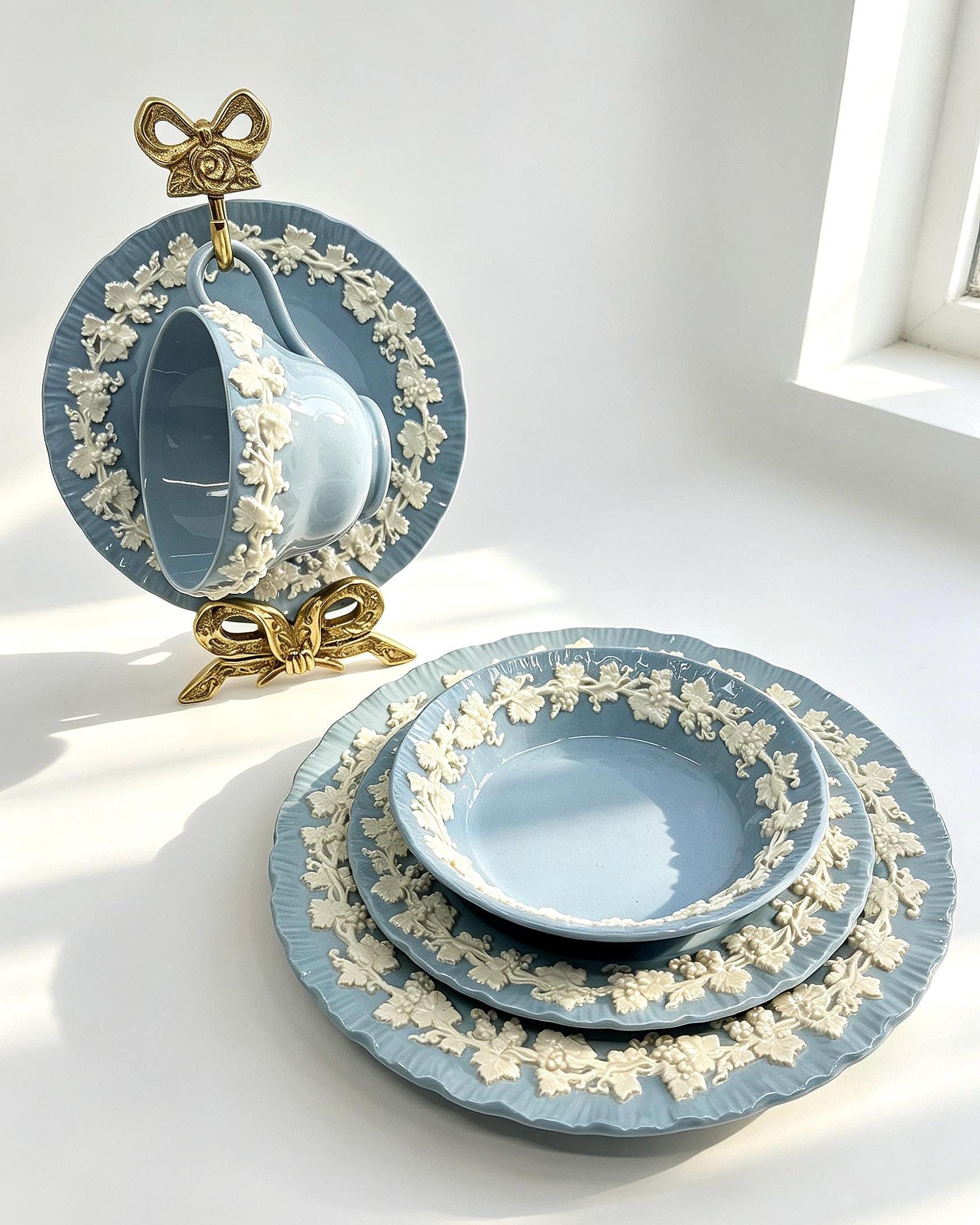 Wedgwood Queens Ware Blue - Etsy