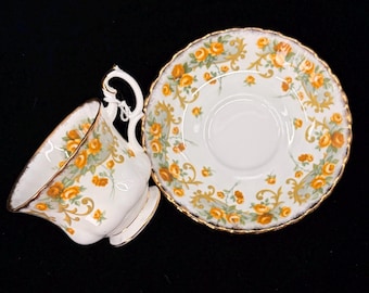 Vintage Royal Albert Marigold Teacup and Saucer