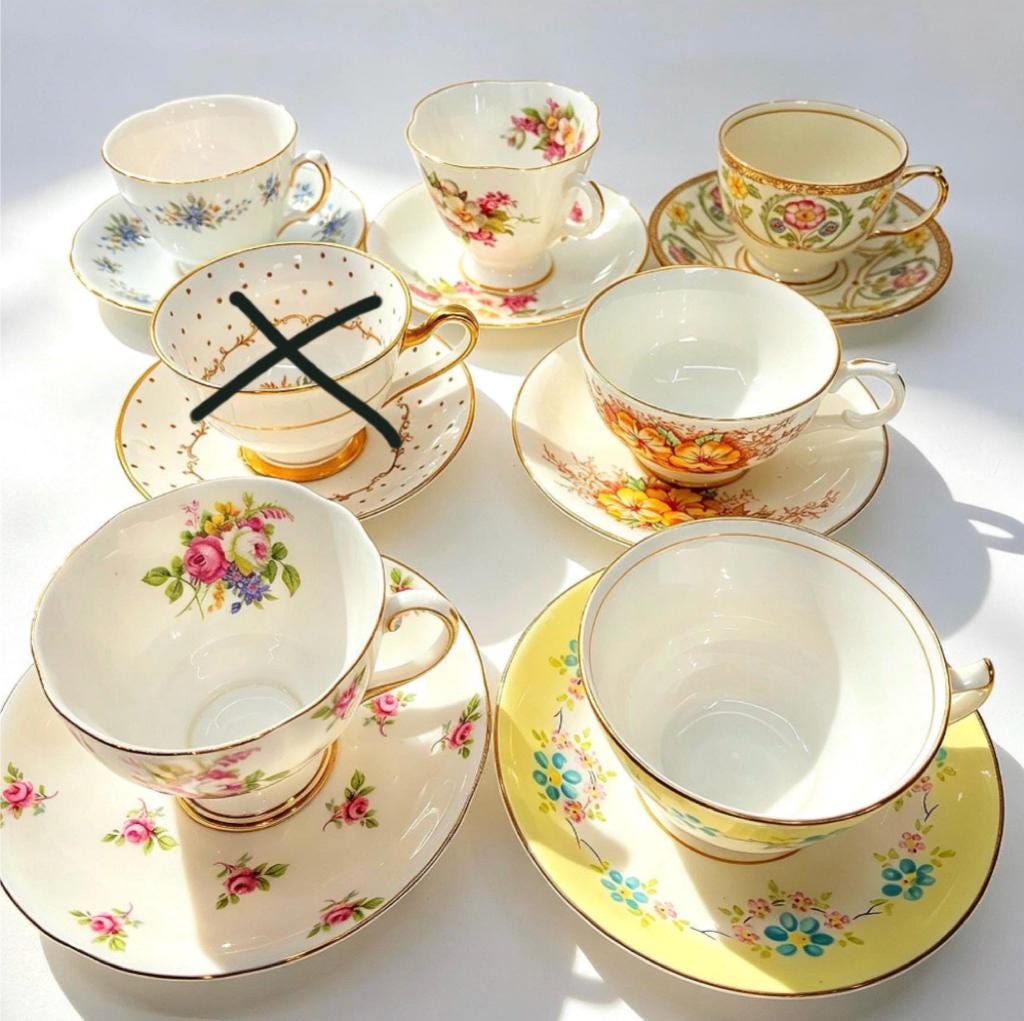 English miniature bone china tea set - Etsy 日本