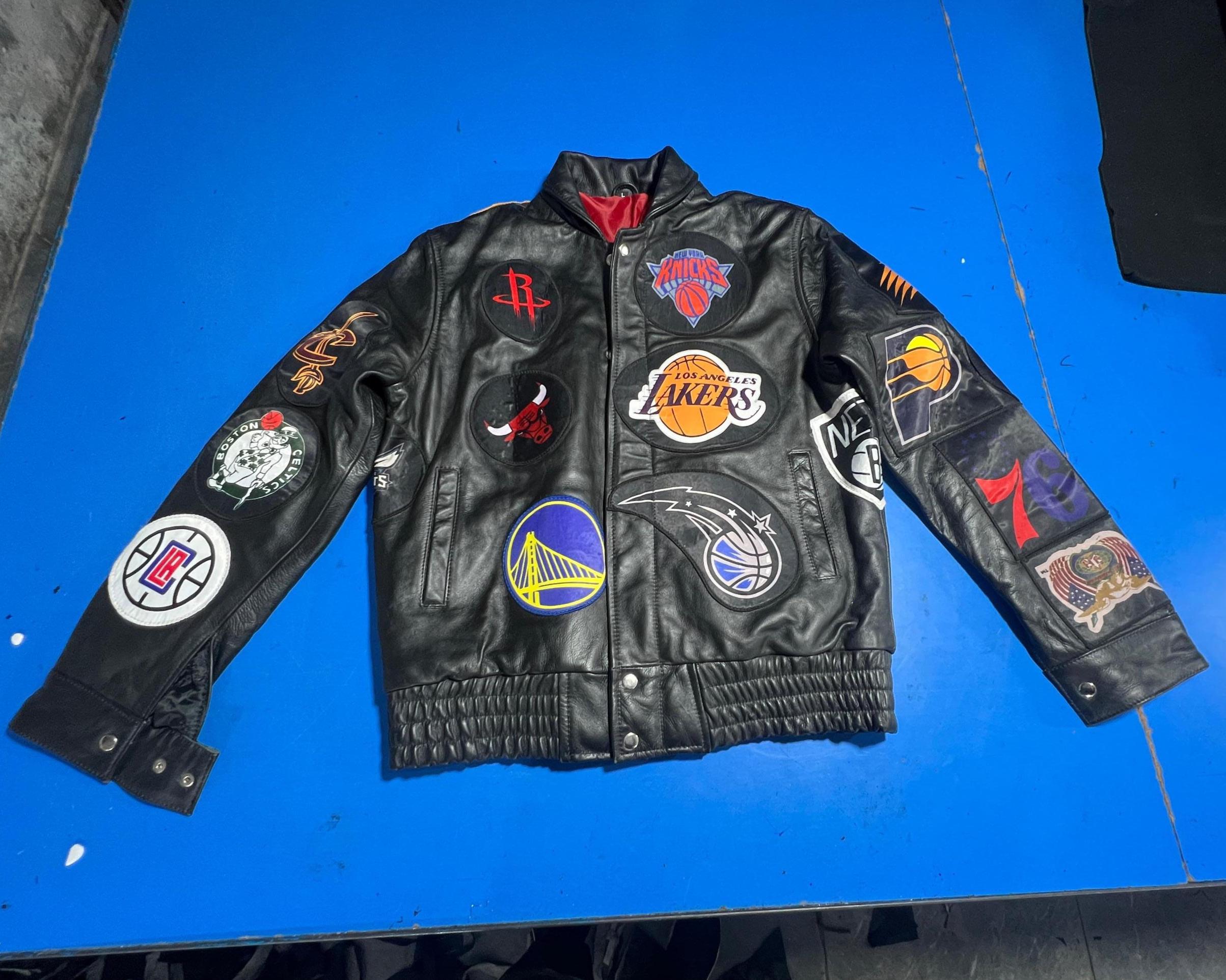 NBA All Star Leather Bomber Jacket | Genuine Cowhide, 90s Basketball ...