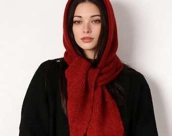 Passamontagna coreano in lana fatto a mano per donna, sciarpe e cappelli lavorati a maglia, caldi scaldacollo invernali, graziosi cappelli, sciarpe lavorate a maglia, caldi scialli