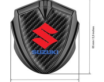 Emblema del escudo metálico de Suzuki: Adhesivo de silicona en un marco de metal