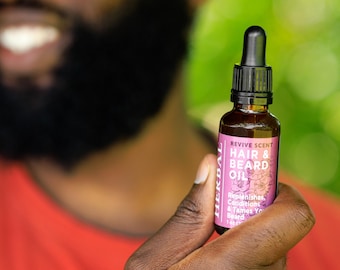 Revive Scent Beard & Hair Oil, Organic Argan and Jojoba Moisturizer for Soft, Healthy Hair – Ora’s Herbal