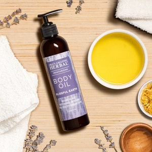 Blissful Earth Body Oil, Natural Moisturizing Body Oil, Herbal Infused Skin Oil, Ora's Amazing Herbal