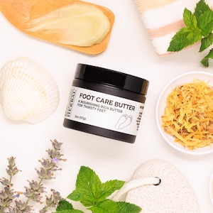 Foot Care Butter, Heel Balm, Repair Cream for Dry Cracked Heels & Feet, Ora&#39;s Amazing Herbal, 2oz