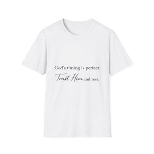 Gods Timing Script Tee | Inspirational Christian Faith T-Shirt