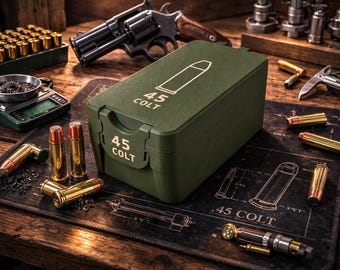 Skrzynka na amunicję Colt 45 – 50 naboi, drukowana w technologii 3D