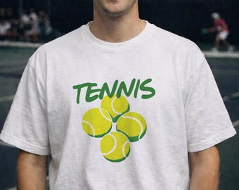 Tennis Ball Graphic Shirt, Minimalist Tennis Tee, Tennis Lover Gift, Sport Aesthetic Shirt, Tennis Player Tee, Unisex Casual Tennis Shirt