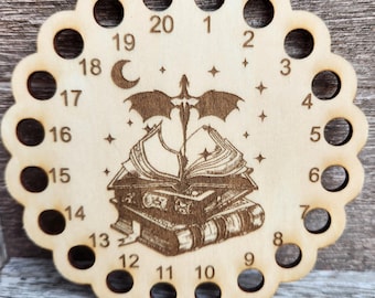 Rangement pour fil dentaire Fourth Wing en bois gravé au laser 20 trous