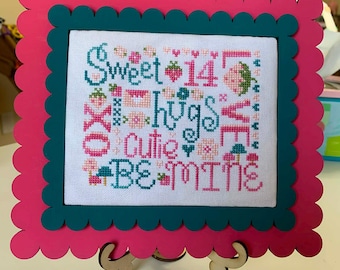 Cadre rectangulaire à bords festonnés doubles