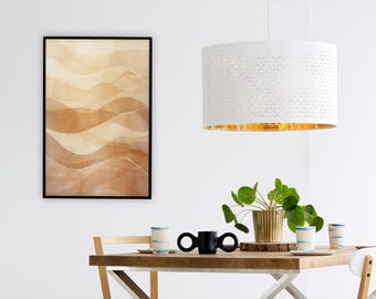 Warm trendy Desert Waves Printable Wall Art, Abstract Sand Watercolor Digital Download, Minimalist Boho Line Poster, Instant Download