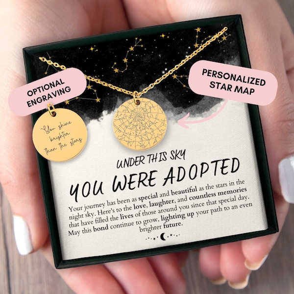 Adoption Gifts, Adoption Necklace, Adoption Jewelry, Personalized Gift, Adoption Day Gift, Christmas Gift, Gift For Adoption, Custom Gift