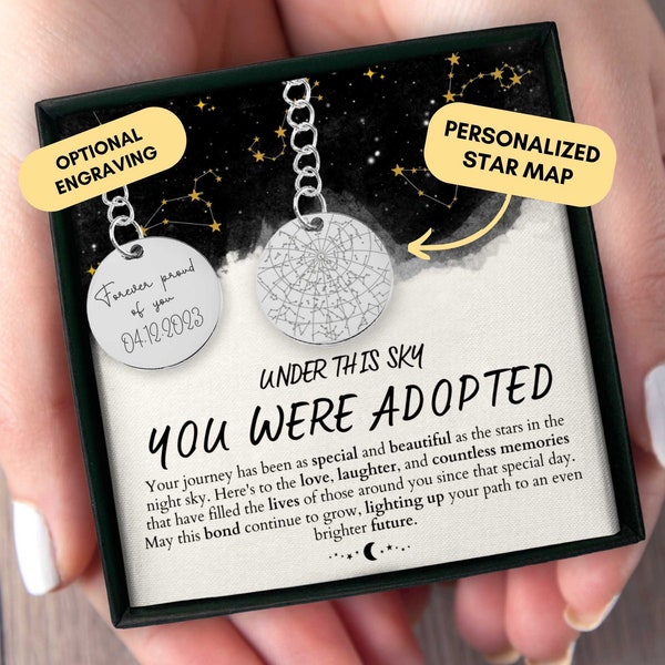Adoptie geschenken, adoptie sleutelhanger, adoptie sieraden, gepersonaliseerd cadeau, adoptie dag cadeau, kerstcadeau, cadeau voor adoptie, aangepast cadeau