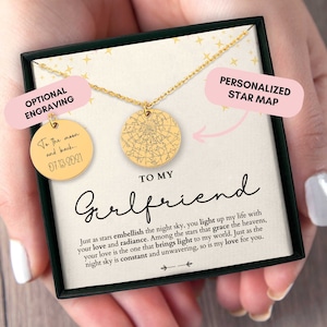 Cadeau voor vriendin, vriendin verjaardagscadeau, aangepaste sterrenkaart op datum, vriendin cadeau Kerstmis, lesbische vriendin cadeau, verjaardagscadeau