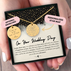 Cadeau personnalisé pour la mariée, carte des étoiles personnalisée par date, cadeau pour le jour du mariage, future mariée, cadeau de maman pour la mariée, cadeau d'un ami, de la demoiselle d'honneur