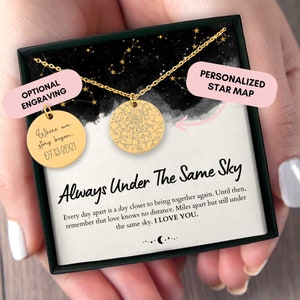 Interurbain, Cadeau pour une relation longue distance, Carte des étoiles personnalisée par date, Cadeau pour petite amie, Cadeau d'anniversaire, Cadeau d'anniversaire, Personnalisé