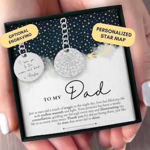 Cadeau personnalisé pour papa, porte-clés papa, carte des étoiles personnalisée par date, cadeau de Noël papa de la fille, cadeau d’anniversaire personnalisé papa, du fils