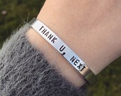 Ariana Grande Thank U Next Bracelet Arianator Fan 7 Rings Sweetener God Is A Woman Pop Handmade Silver Gold Copper Cuff Bracelet Gift