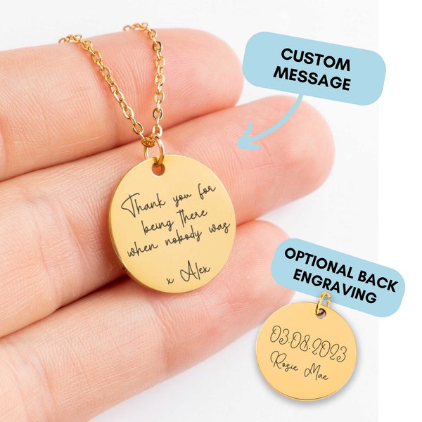 Custom Quote Necklace, Custom Message Necklace, Personalized Text Necklace, Affirmation, Song Lyric, Passage, Scripture, Book, Mantra