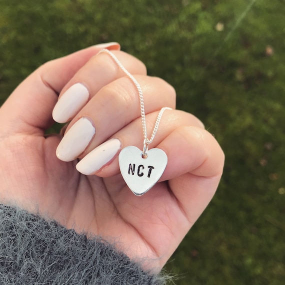 Nct Heart Necklace Silver 127 U Dream 2018 Nctzen Kpop Fan Etsy