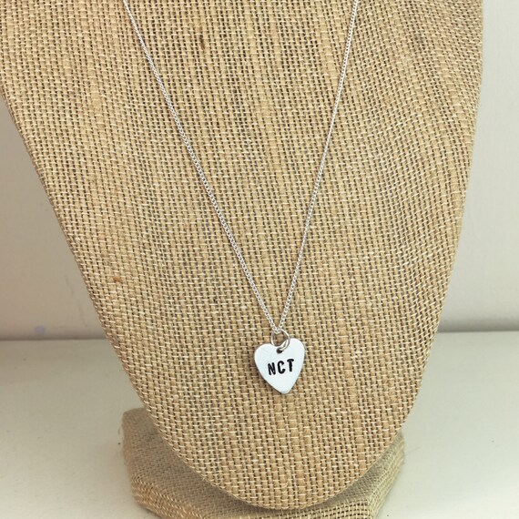 Nct Heart Necklace Silver 127 U Dream 2018 Nctzen Kpop Fan Etsy