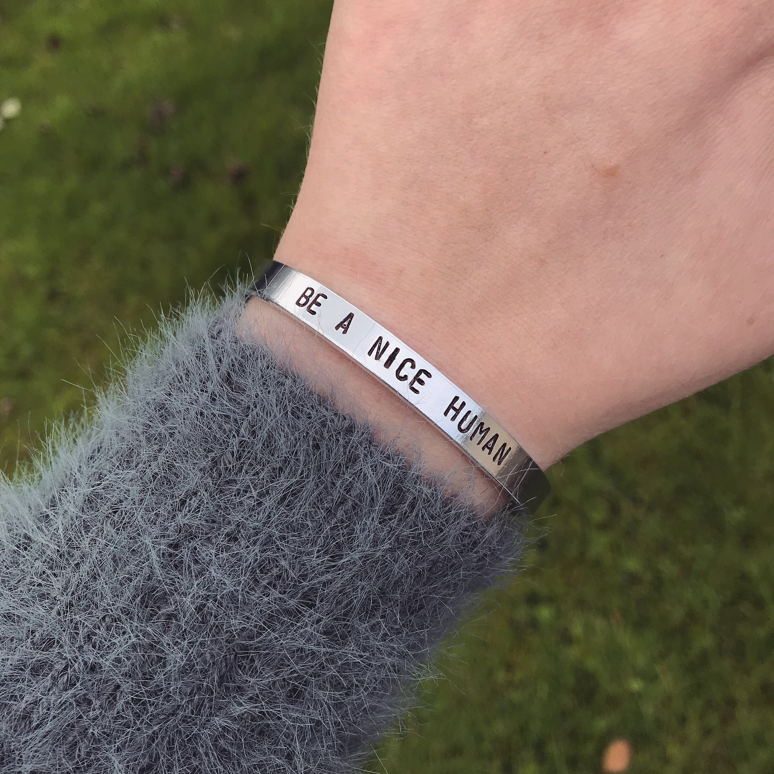 Be A Nice Human Bracelet Customizable Kindness Kind Inspiration
