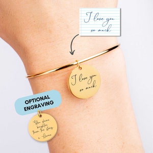 Handwriting Cuff Bracelet, Handwriting Gift, Actual Handwriting, Personalized, Custom Handwriting Jewelry, Memorial Gift, Rememberance Gift