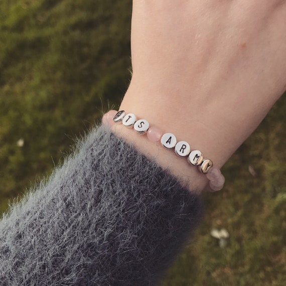 BTS Army Bracelet Bangtan Kpop Handmade Bead Silver Jimin Jungkook