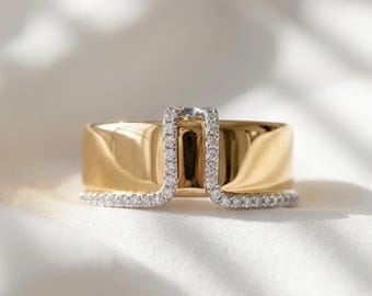 Anillo Oura con cubierta de circonitas cúbicas, diseño de eternidad, plata de ley y baño de oro, ideal para realzar anillos.
