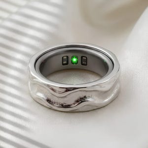 Full Smart Ring Cover Sterling Silver Gold Vermeil Oura Ring 5 Cover Minimalist Ring Guard RingConn Galaxy Ring Ultrahuman Ring Protector