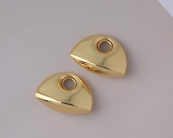 Pingente irregular banhado a ouro 18K, acessório geométrico para joias, perfeito para criar colares e pulseiras minimalistas (DB-1098)