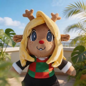 Deltarune-knuffel geïnspireerd op Noelle Holiday (niet-officieel) 30 cm