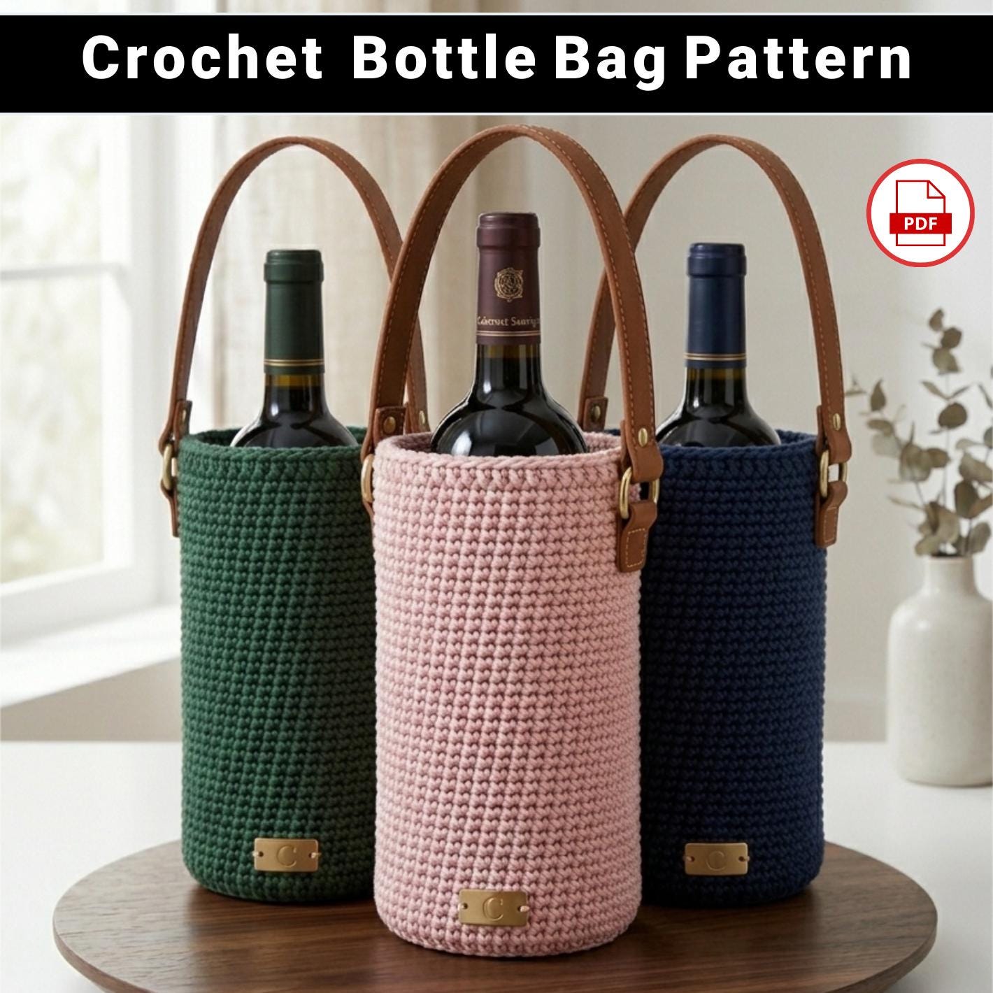 Borsa per il trasporto di 4 bottiglie di vino: borsa in tessuto non