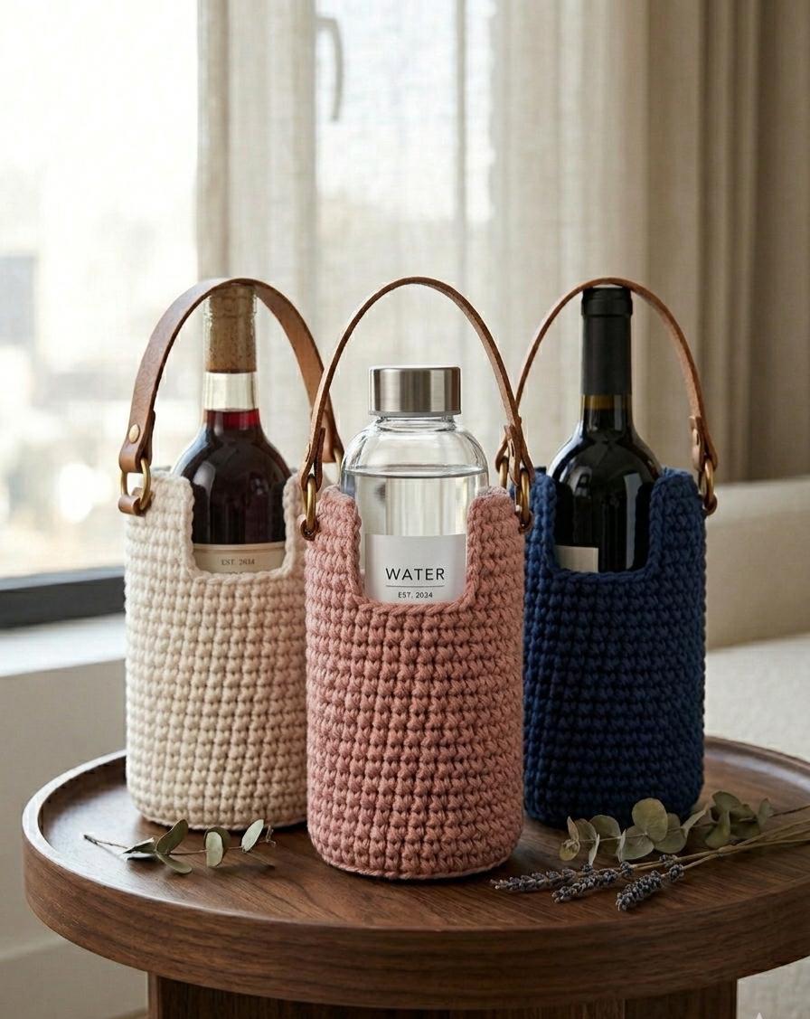 40 Crochet Water Bottle Holder Patterns for On the Go 25 Crochet Water Bottle Holder Pattern Easy Beginner Crochet