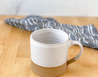 Set of 4 Mugs - White Glaze with wide mouth 16oz (save 10%)