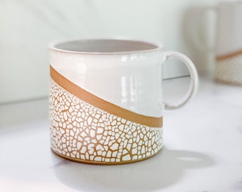 Crackle Stoneware Mug 16oz